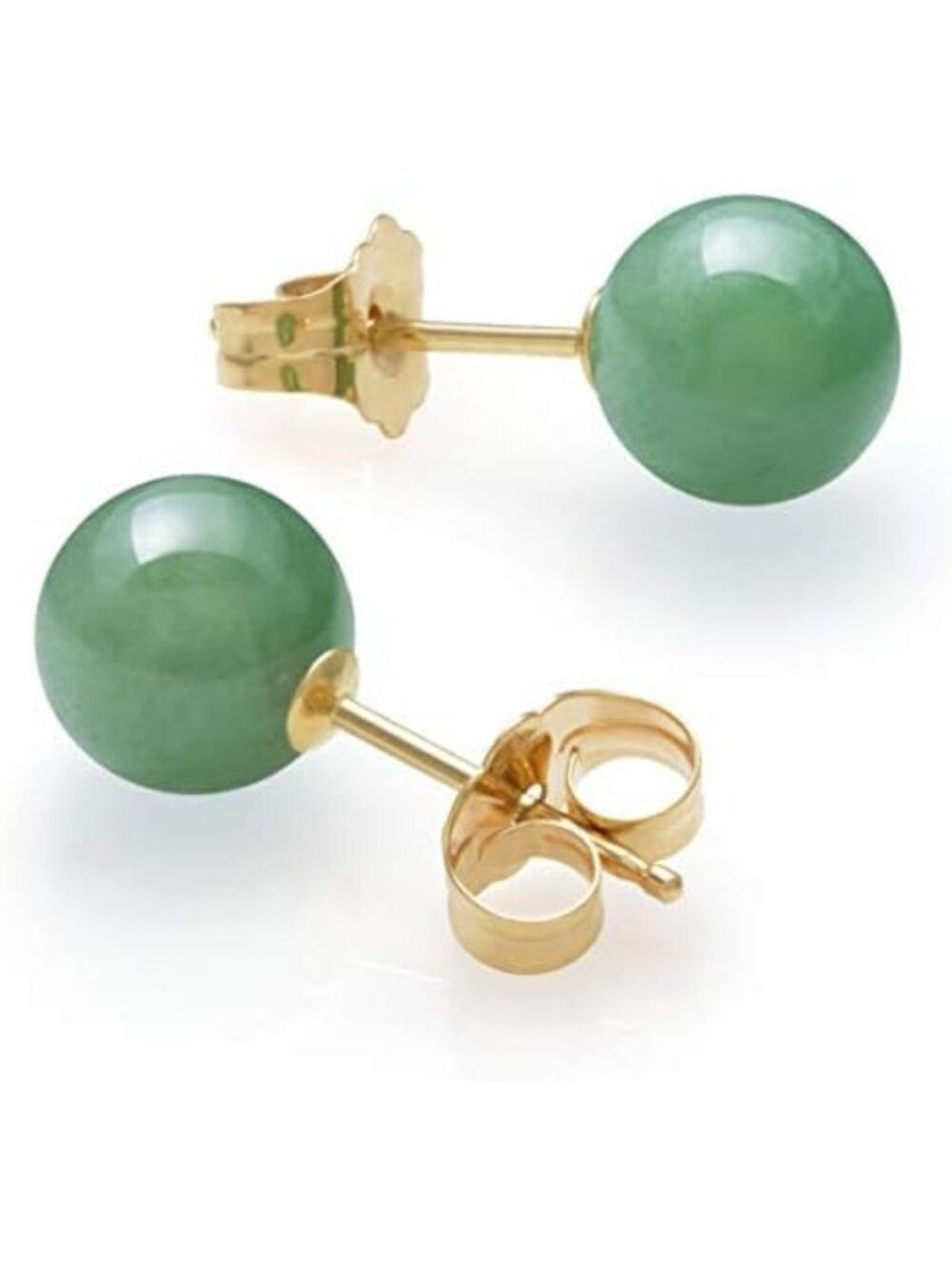 Natural Round Stud Earrings in 14K Yellow Gold | Elegant Everyday Jewelry